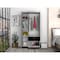 Tuhome Primavera Armoire, Double Door Cabinets, One Drawer, Metal Rod, Five Shelves, Black/White CLW5952 - alternate 5